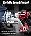 AVID POWER Cordless Impact Wrench, 1/2 Impact Gun w/Max Torque 330 ft lbs (450N.m), Power Impact Wrenches w/ 3.0A Li-ion Battery, 1 Hour Fast Charger