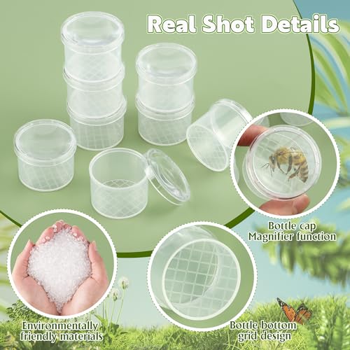 20 Pieces Insect Magnifying Glass Box, Portable Transparent Insect Observatory, Insect Container for Science/Nature Exploration and Insect Collection 2 51VpX vlPWL
