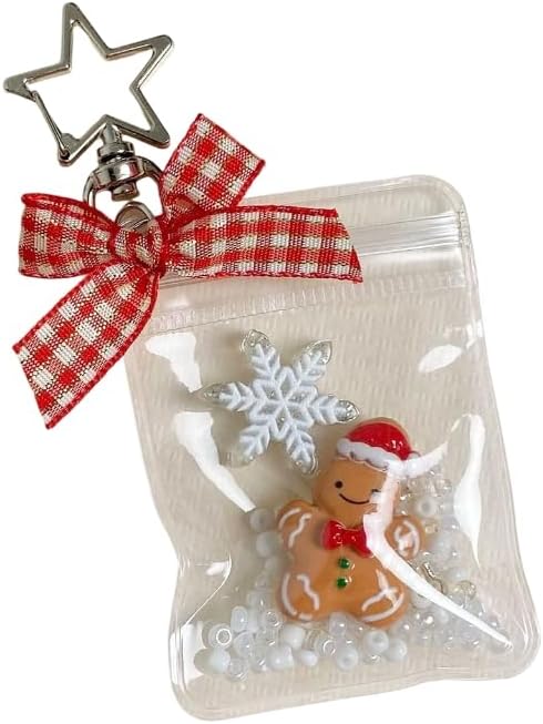 Festive Gingerbreads Cookie Charm Keychain User Friendly Materials Holiday For Friend Family Decoration