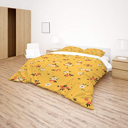 Parure de lit polyester douce et résistante pour stopper l'usure du linge à fleurs