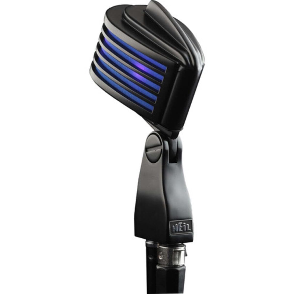 Heil Sound 364927 The Fin Retro-Styled Dynamic Cardioid Microphone Black Body & Blue LED