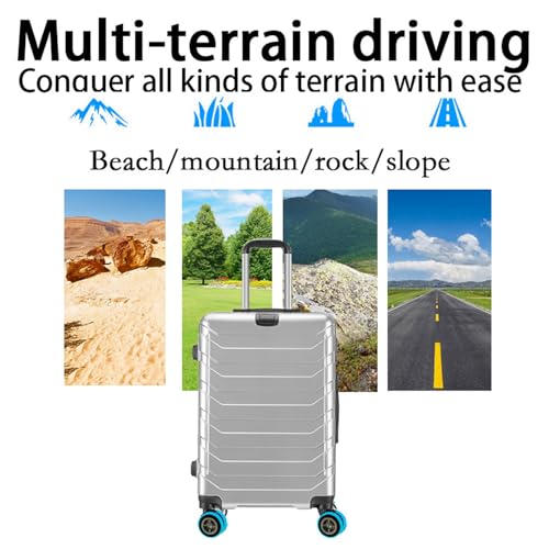 8pcs Luggage Wheel Protector Adhesive, Noise Reduction Anti Shedding Suitcase Wheel Guard Luggage Tire Cover for Fits Most Suitcases or Office Chair Casters (Blue)3