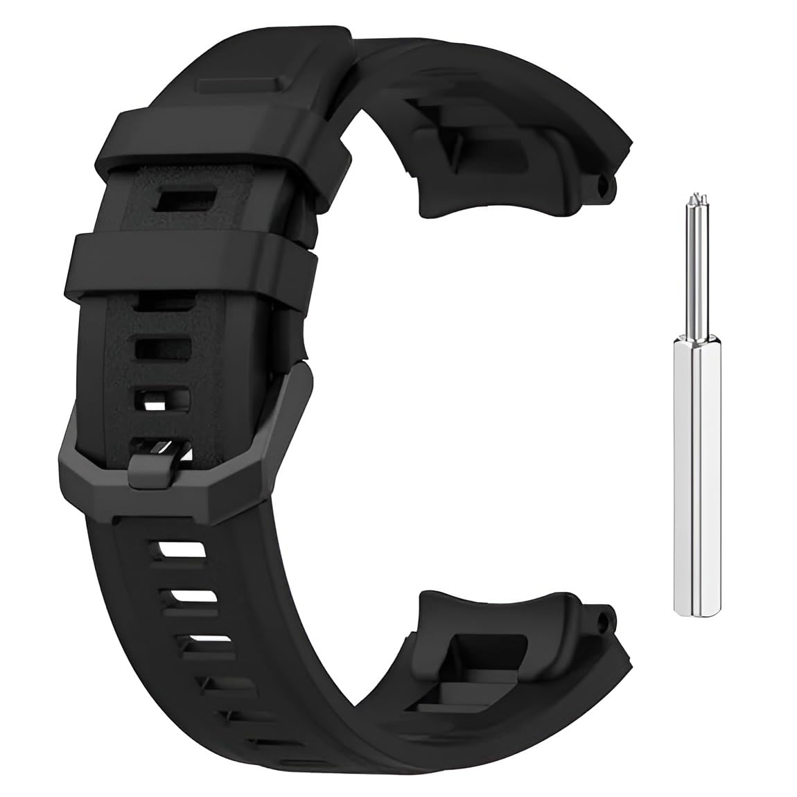 Soft Silicone Sporty watch Strap Compatible With Amazfit T-Rex 2 / T-Rex 3 / Active Edge Bands | Smart Watch Band Adjustable Replacement Straps for Men Women Unisex Boys and Girls (With Installation Tool)-image-32