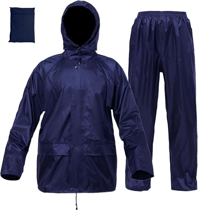 Image of Rizzon Rain Suit Jacket /Trouser for Men Women Waterproof Lightweight Rain Gear for Outdoor Farm Fishing Motorcycle