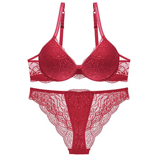 Lingerie push-up rouge 90C pour corriger la posture et galber la poitrine