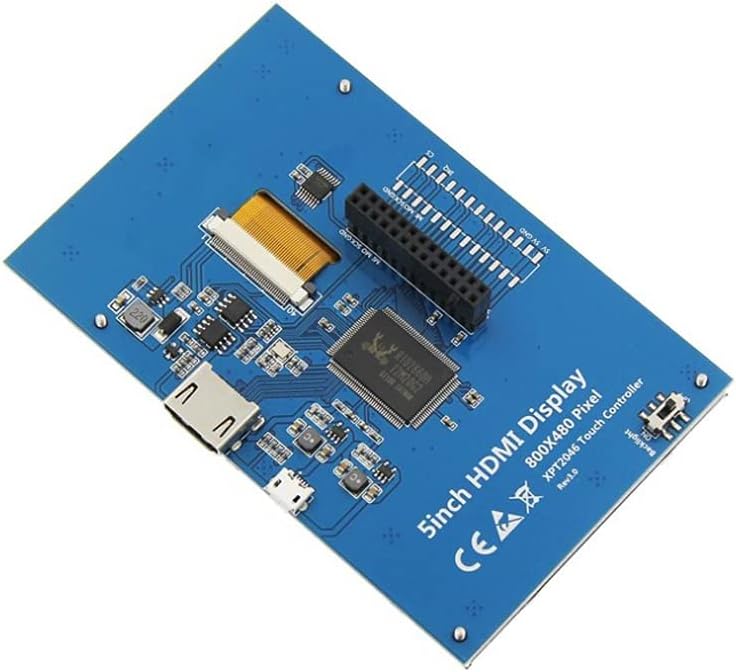 5 Inch Display Touch Screen LCD Display HDMI Interface 800×480 Color Touch Screen Module with Touch Pen Compatible with Raspberry Pi 3B+/4B