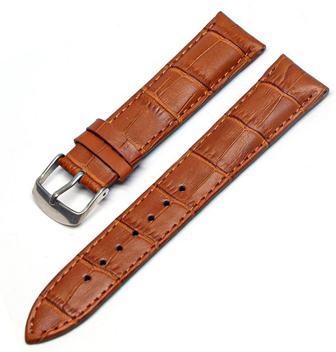 Ewatchaccessories Replacement 32mm Tan Genuine Leather Watch Band Strap With Silver Buckle (B0BR7Q6PVS) Amazon Price History, Amazon Price Tracker