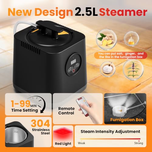 Manastin Portable Steam Infrared Sauna with Red Light - Image 5