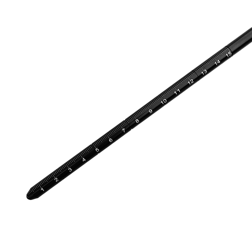 D DOLITY Aluminium Riffstab Taucher Zeigestab mit 34 cm Spiralverlängerung bis 65cm Karabinerhaken für Tauchen Schnorcheln Unterwasser Sport - Schwarz