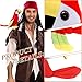 UOIENRT 2Pcs Pirate Hat with Skull Print & 10in Plush Shoulder Parrot – Costume Accessories for Halloween, Theater, and Theme Parties