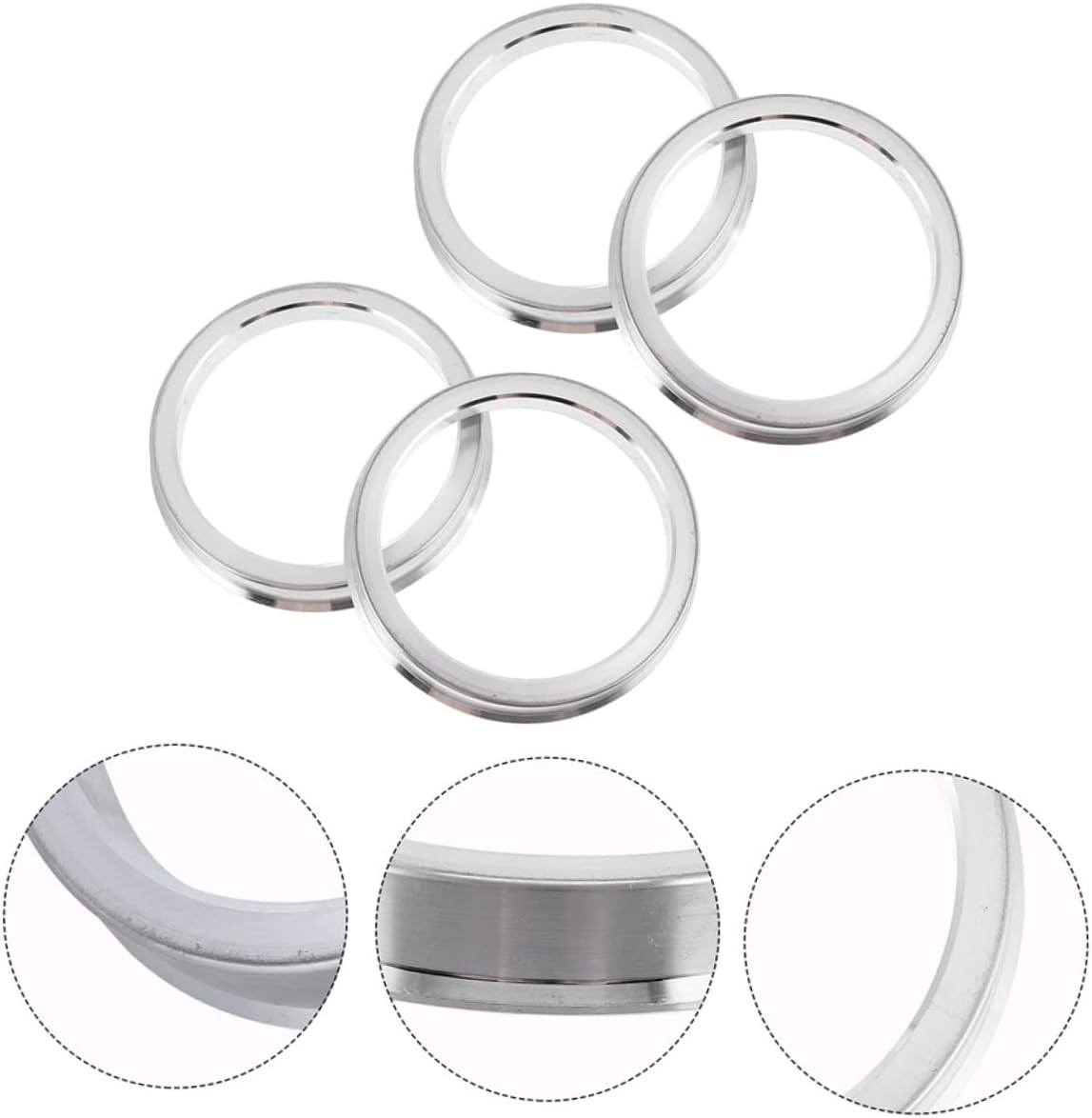 Aluminum Alloy Hub Ring 4pcs 66.45 to 57.1mm Hub Centric Rings Car Decorations