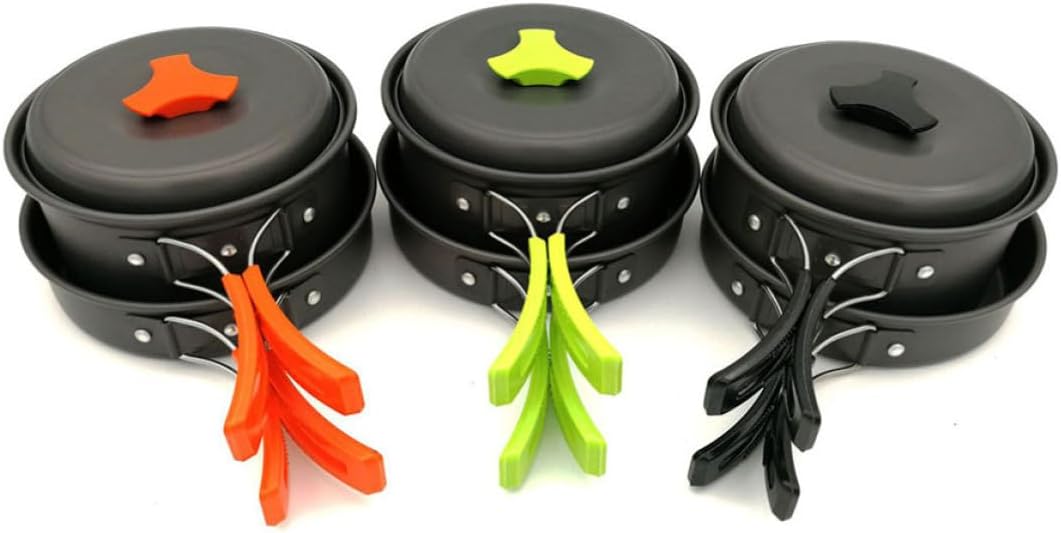 8 Pcs Camping Cookware Kit Set Outdoor for 1-2 Person