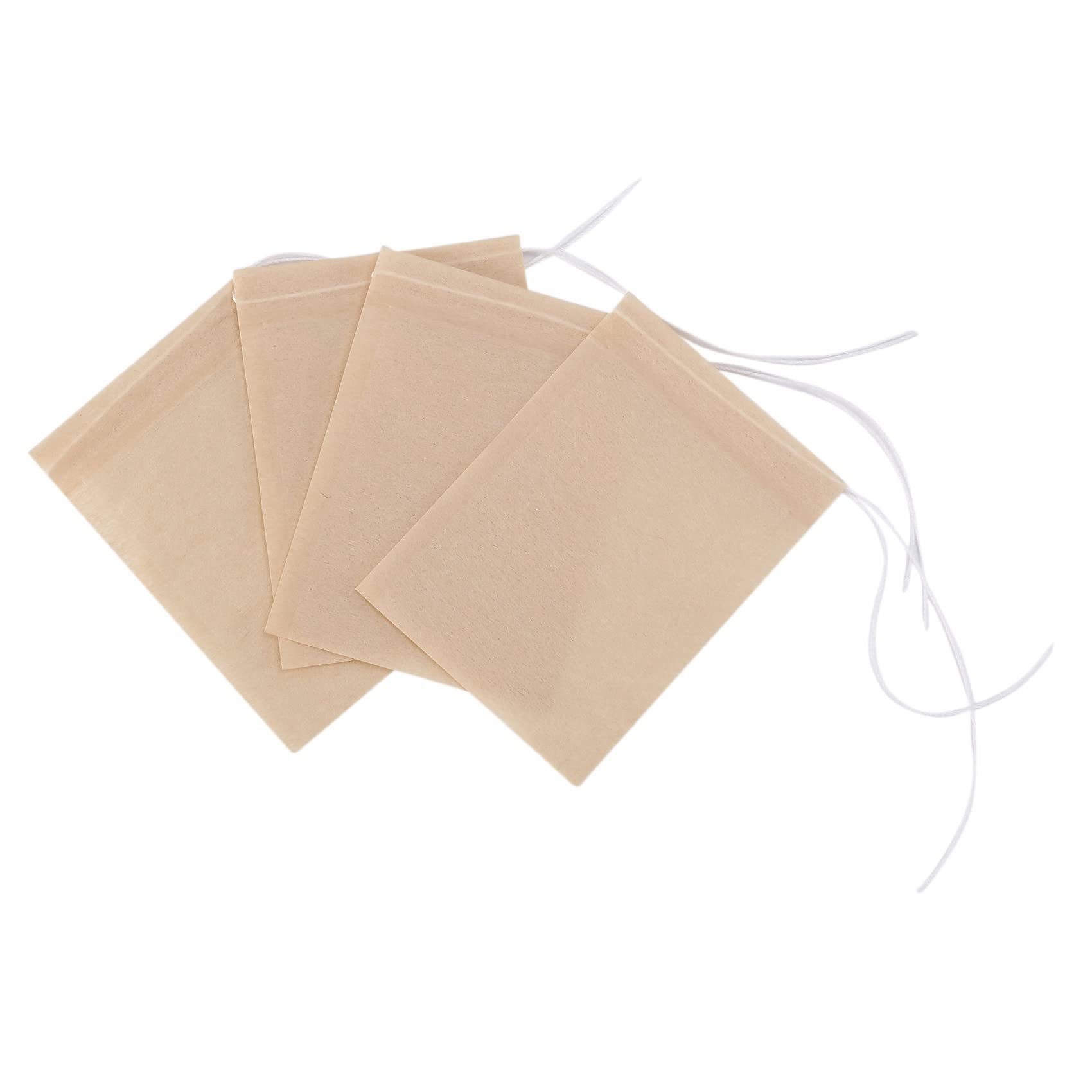 Paquete de 4000 Bolsas de Filtro de Té, Bolsa de Té de Papel Desechable con CordóN para Té de Hojas Sueltas, Café (Color Natural)