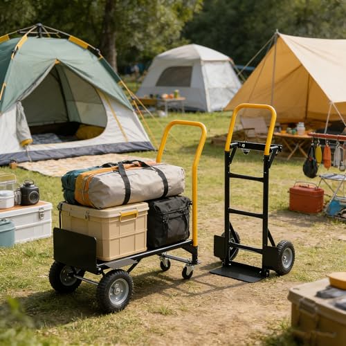 Carretilla de mano con ruedas giratorias y capacidad 330 lb miniatura 5