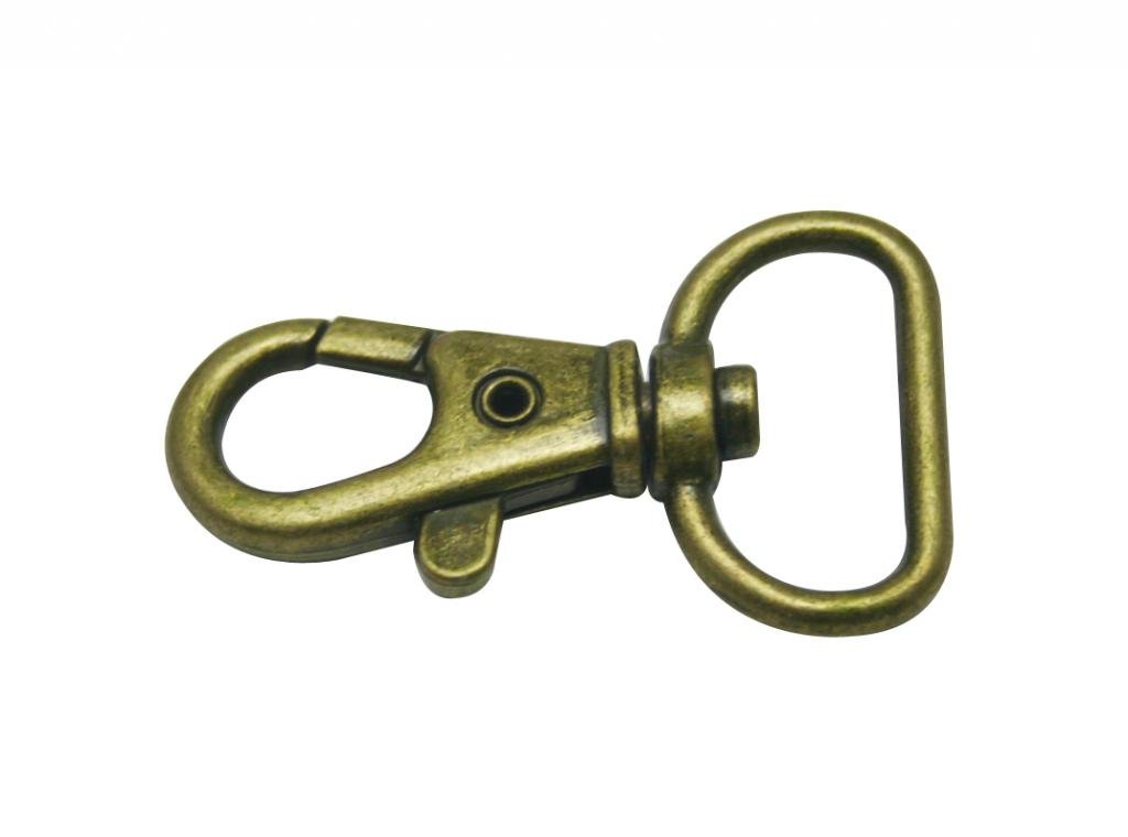 Generic Bronze 0.8 Inches Inside Diameter Oval Ring Lobster Clasp Claw Swivel Lobster Snap Clasp Hook for Strap Pack of 15