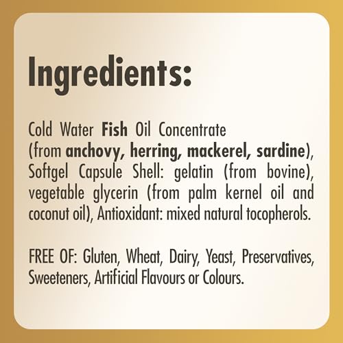 Solgar Triple Strength Omega 3, Supports Brain and Eyes, Heart Health Friendly, Fish Oil, Brown, 100 Count (Pack of 1) - 2
