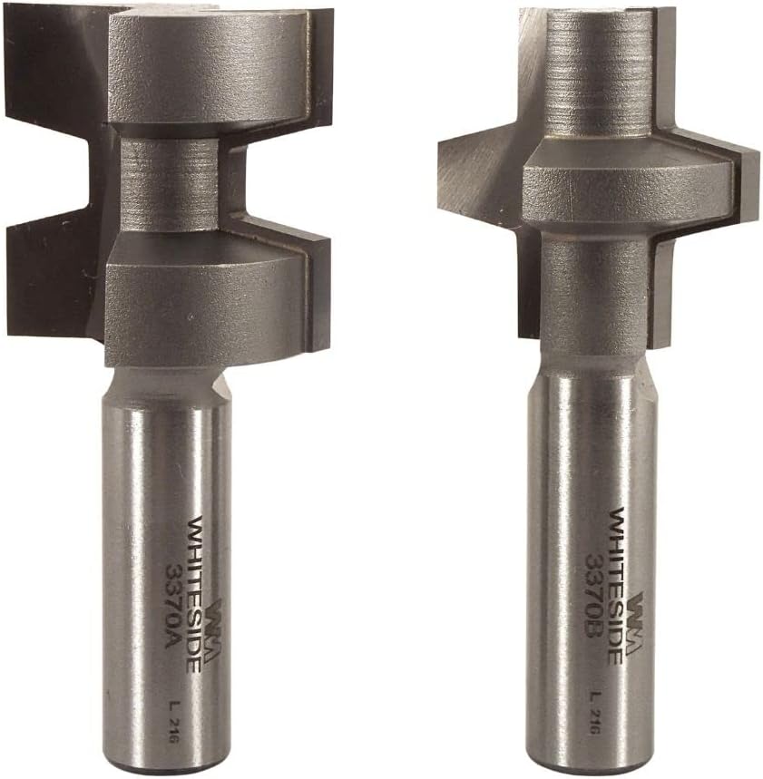 Whiteside Router Bits 3370 Wedge Tongue and Groove Set with 11/4Inch