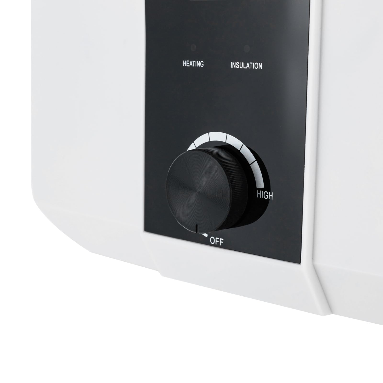 Kleine drukvaste boiler, 10 liter, 1500 W, ondertafelboiler met afvoerbuis, 30-65 °C, instelbare warmwaterboiler voor de keuken en badkamer