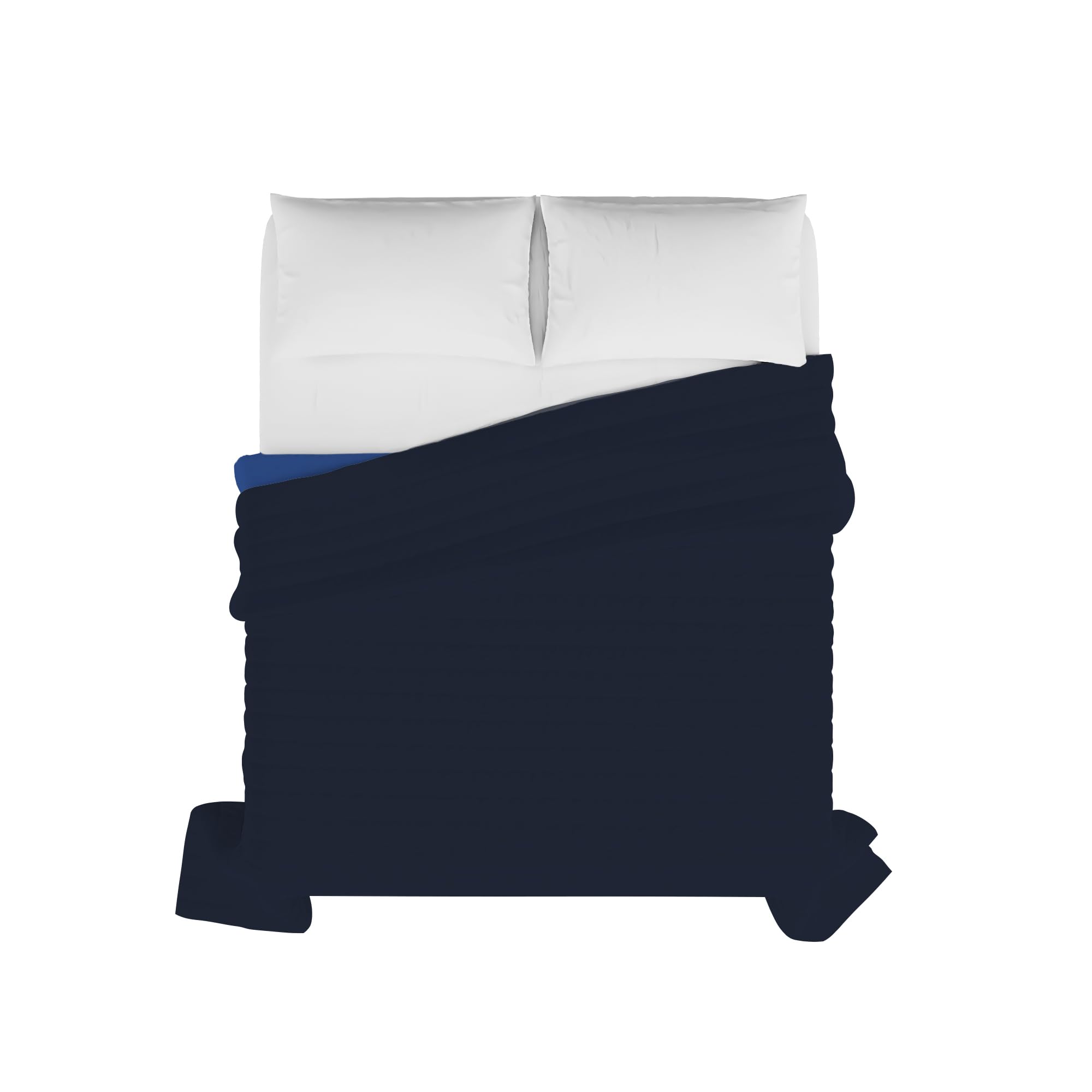 Italian Bed Linen Elegant Summer Quilt Dark Royal Blue, Double