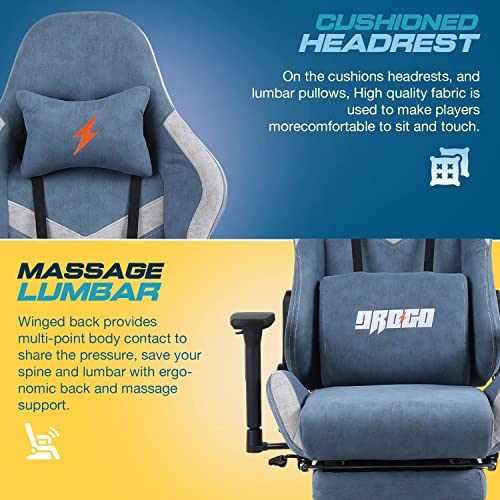 BAYBEE Drogo Ergo Plus Ergonomic Gaming Chair With Footrest,Breathable Fabric,Adjustable Seat&3D Armrest|Head&Massager Lumbar Support... - Image 5