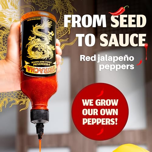 Underwood Ranches Dragon Sriracha Sauce - Hot Sauce for Eggs, Pizza, Mexican Dishes, and More - Holiday Gift for Christmas 17 oz - 2 Pack