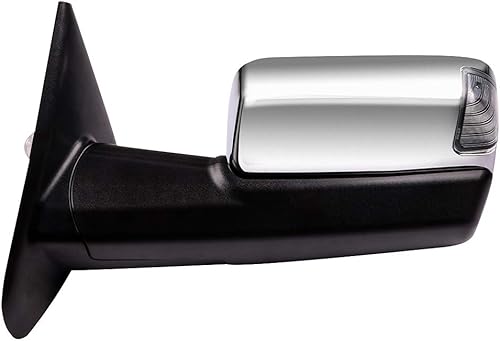 Miniatura 6 de Espejos de remolque, luz LED de señal de giro con calefacción, carcasa cromada, compatible con 2002-2008 para Dodge para Ram 1500 2003-2008 para