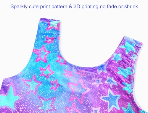 Image of Domusgo Gymnastics Leotards for Girls Sparkly One Piece Biketard Size 1-10Y