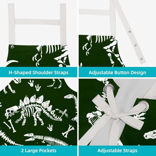 Tablier de serveuse imprimé dinosaure pour bistrot et bar - 4