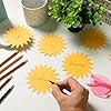 MixTeach 120 Pieces Gold Sun Cutouts 4 Inch Paper Sun Shape Cardstock Die Cuts Double Sided Paper Sunshine Classroom Decoration for Bulletin Board Summer Wall Party Home Supplies School Craft Projects #2