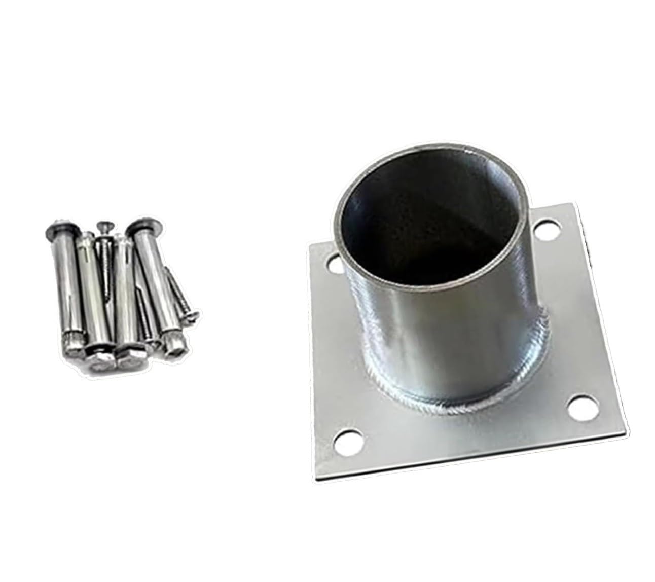 Pgpgp One Color Heavy Duty 304 Stainless Steel Round Post Anchor Base Bracket - 1-8 Inch Inner Diameter For Pergolas, Decks, And Fences(1Pc 5.5Inx4.7in)