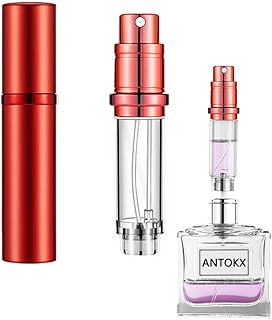 ANTOKX Travel Perfume Bottle Refillable Atomizer - 5ML Perfume Atomiser, Pocket Perfume Dispenser, Scent Pump Case, Leakpr...