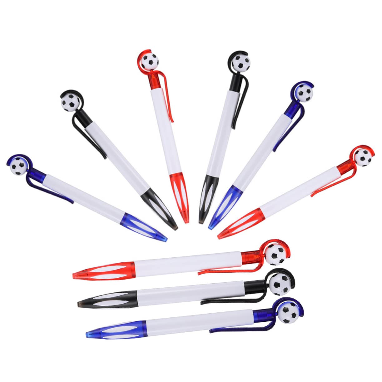 3 Set Pallone Calcio Gadget Per Cancelleria Scolastica Scrittura E Per Studenti 9 Pezzi*3