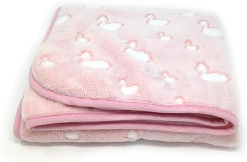 Miniatura 2 de Ducky Coral Fleece Baby StrollerBlanket 30"x40" Petal Pink