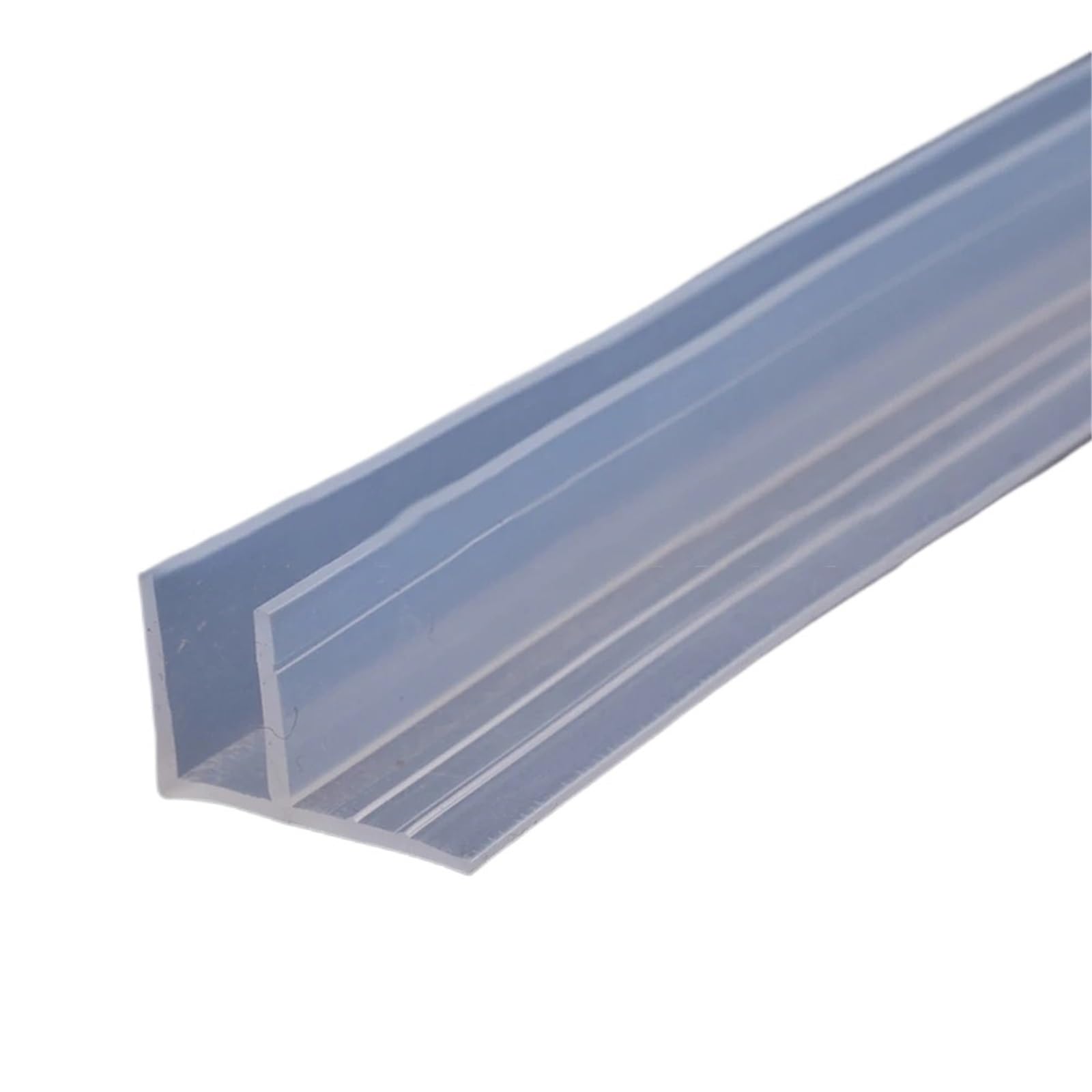 6 m F-förmige Badezimmer-Duschwand-Türböden, transparenter Gummi-Dichtungsstreifen for Glas, Breite mm, Dichtungsspalt für Duschtüren, Glas