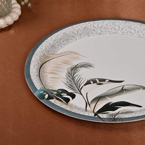 Image of Golden Fish 6 Pcs Quarter Plate Set for Quick Serving | Small Plates for Snacks, Breakfast & Starters | Compact Size, Easy Handling & Stackable Design | Ideal for Home Use & Gifting