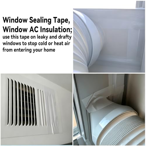 Image of Window Sealing Tape, Window AC Insulation Tape, White 3 Inch x 65 FT