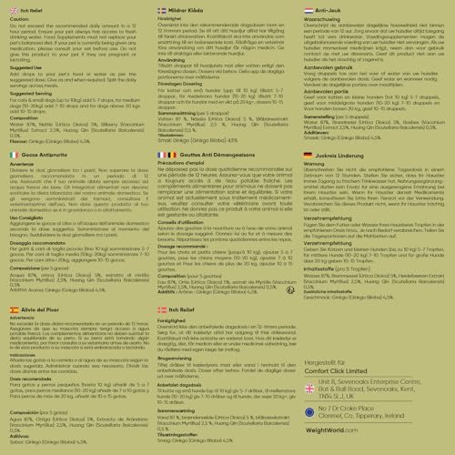 Juckreiz Linderung Tropfen - 250ml für Hunde und Katzen - Gräser-, Pollen- & Nahrungsmittelallergien - Mit Gingko, Brennnessel, Heidelbeeren & Huang Qin - Für alle Altersgruppen - animigo