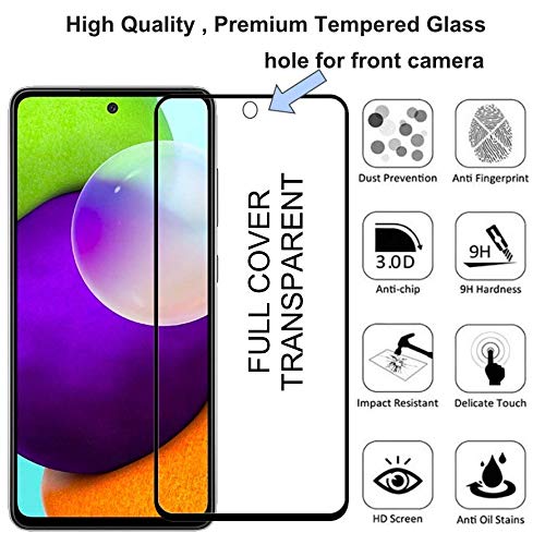 Image of FAD-E Tempered Glass Screen Protector Guard for Samsung Galaxy A72 (Transparent), Edge to Edge Full Screen Coverage