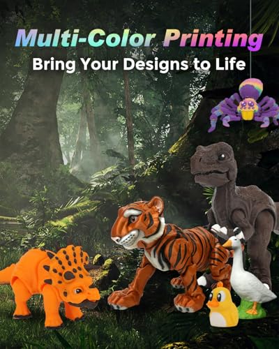 FLASHFORGE AD5X Multi-Color 3D Printer, CoreXY 600mm/s High-Speed, 1-Click Auto Leveling, 300°C Direct Drive Extruder, 220x220x220mm Build Volume, Ideal for Precision and Efficiency