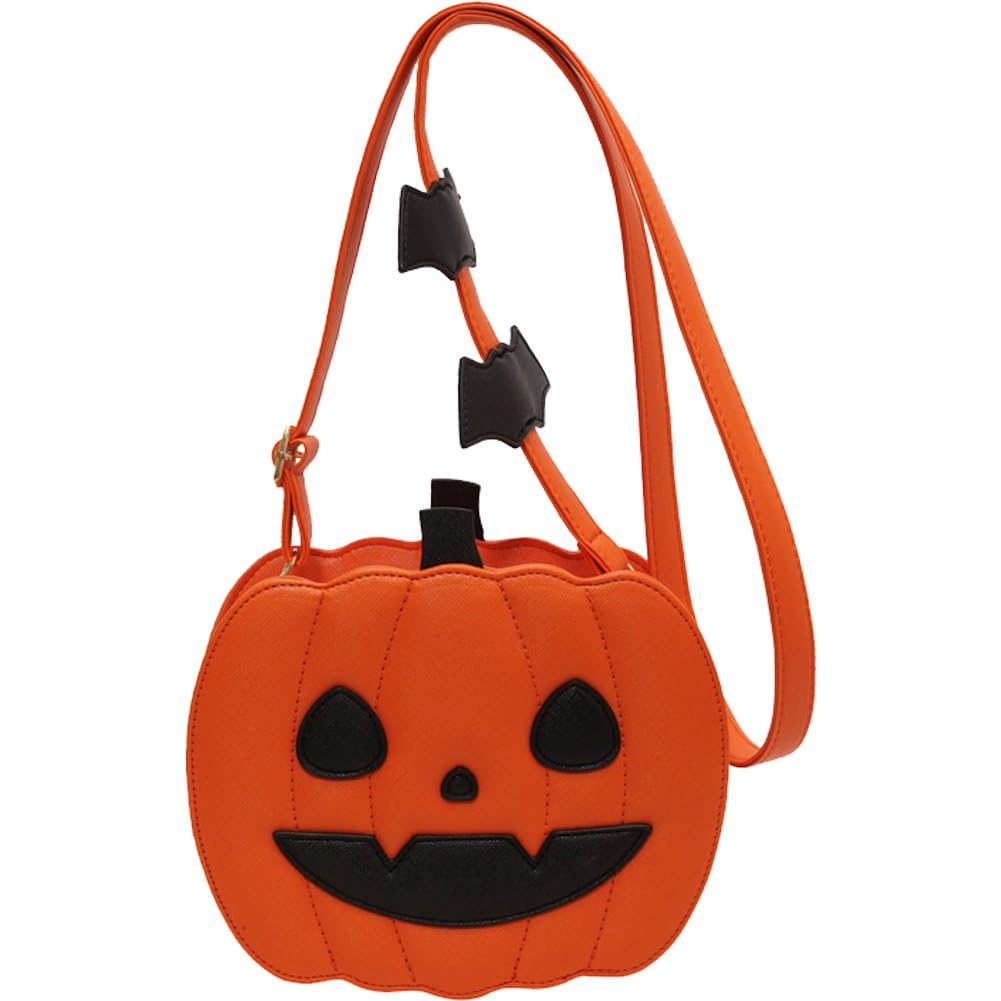 Sac citrouille d'Halloween en cuir PU : cadeau amusant pour femme