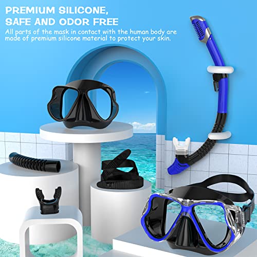 Greatever Dry Snorkel Set,Panoramic Wide View Anti-Fog Scuba Diving Mask,Professional Snorkeling Gear for Adults Kids by Greatever - Image 5