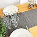 Gray Burlap Table Runner Natural Imitated Linen 14 x 72 Inch for Party Wedding Baby Shower Decorations Dining Farmhouse Outdoor Picnics Table, Handwoven Table Runners