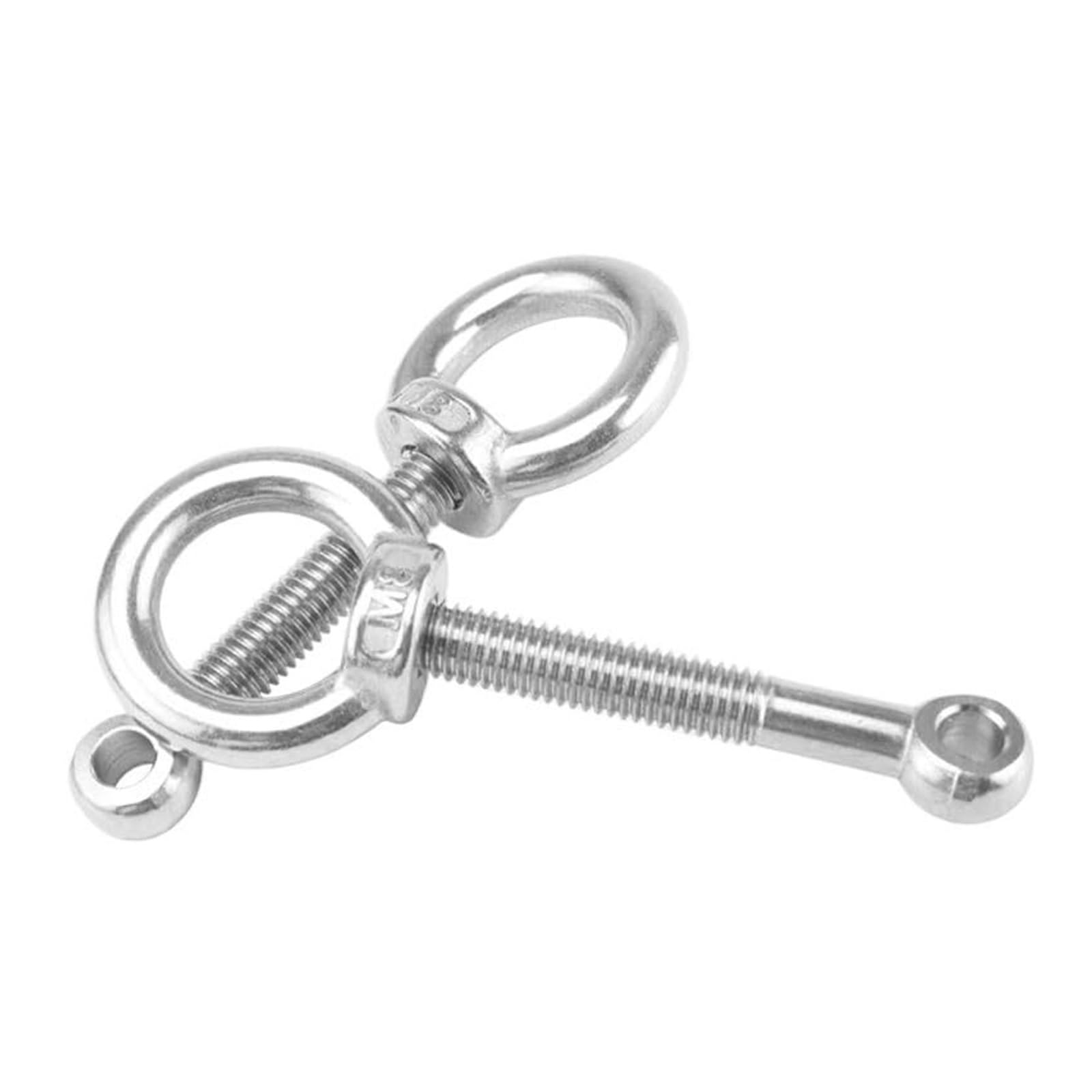 Pernos de ojo de acero inoxidable M5 M6 M8 M10 M12 M14 M16 M18 M20 Juego de eslabones de anillo de ojal de acero inoxidable 304 2 piezas(M20x300mm)