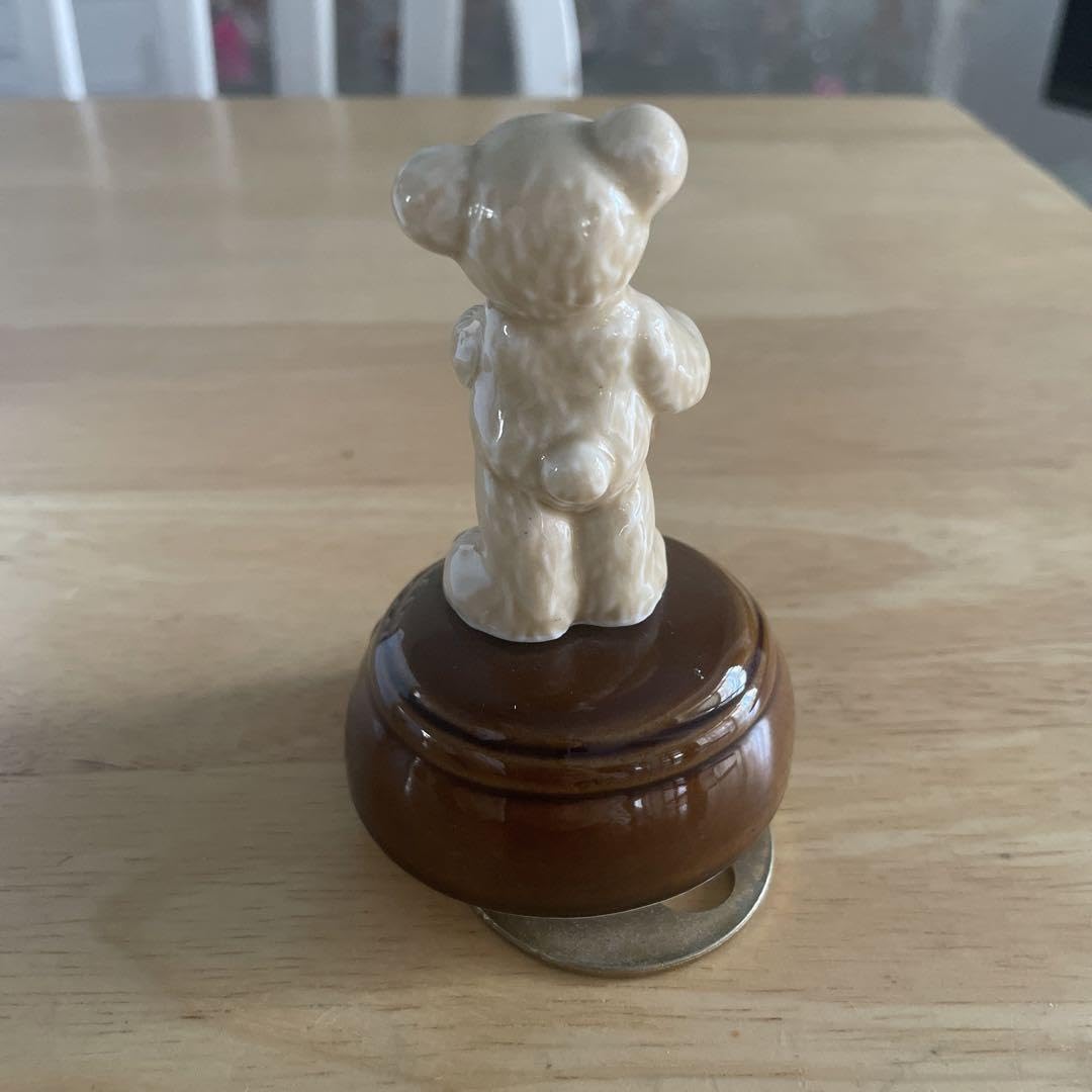 くま　オルゴール クマ くま オルゴール 陶器 世界に一つだけの花 日本製 ベアー