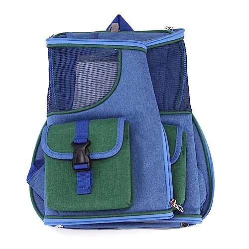 FUNAT Haustier Rucksack für Reisen Portable Katzentasche, Hund Mesh Atmungsaktiver Faltbarer Rucksack, Hund Reisetasche für Wandern Fahrrad und Motorrad zu Fuß