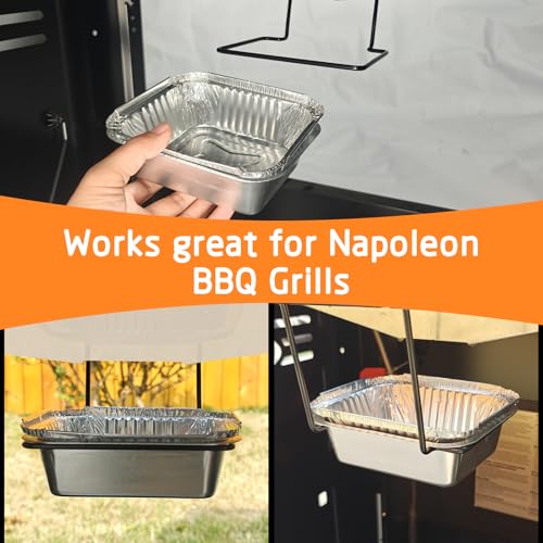 Image of Uniflasy 20 Pack Drip Pan Liner Compatible with Napoleon Grills 62007, Grease Tray for Prestige I /II /V, Prestige PRO, Rogue, Mirage, Ultra Chef, Disposable Aluminum Foil Pan Replacement