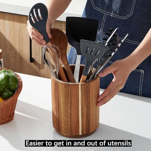 Soporte de madera para utensilios ideal para encimeras y amantes de la decoración rústica 4