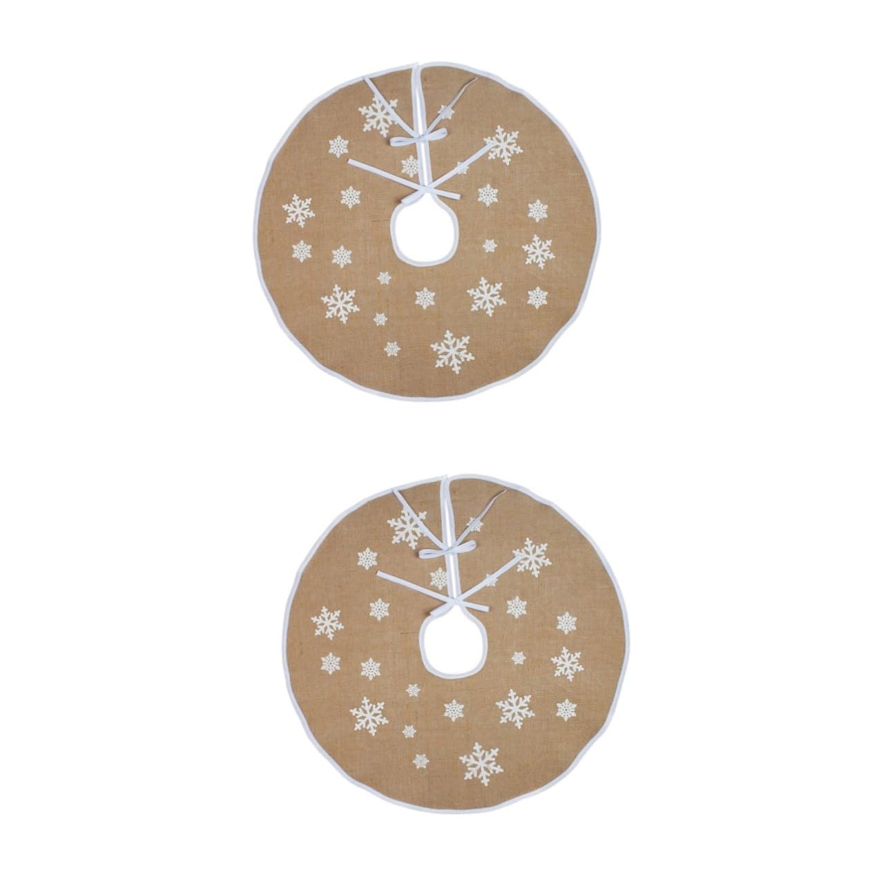 MAGICLULU 2pezzi Gonna Per Juta Fiocco Decorazione Natalizia e Accessori Festivi Per Atmosfera Accogliente