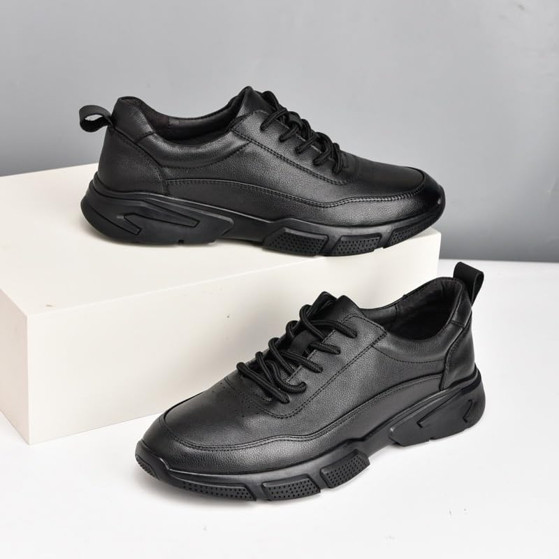 Men's Fashion Classic Pointed Toe Lace Up Low Top Leather Dress Shoes Men's Breathable Comfortable Business Lace Up Oxford Shoes4