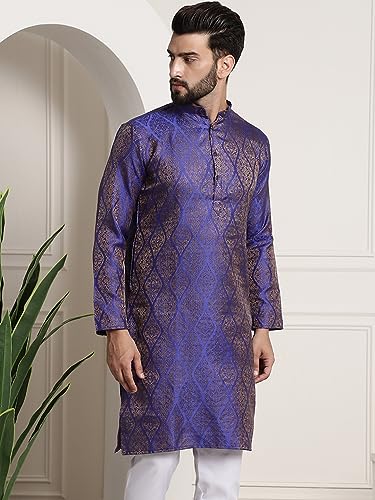 Image of SOJANYA (Since 1958 Men's Silk Blend Designer Long Kurta